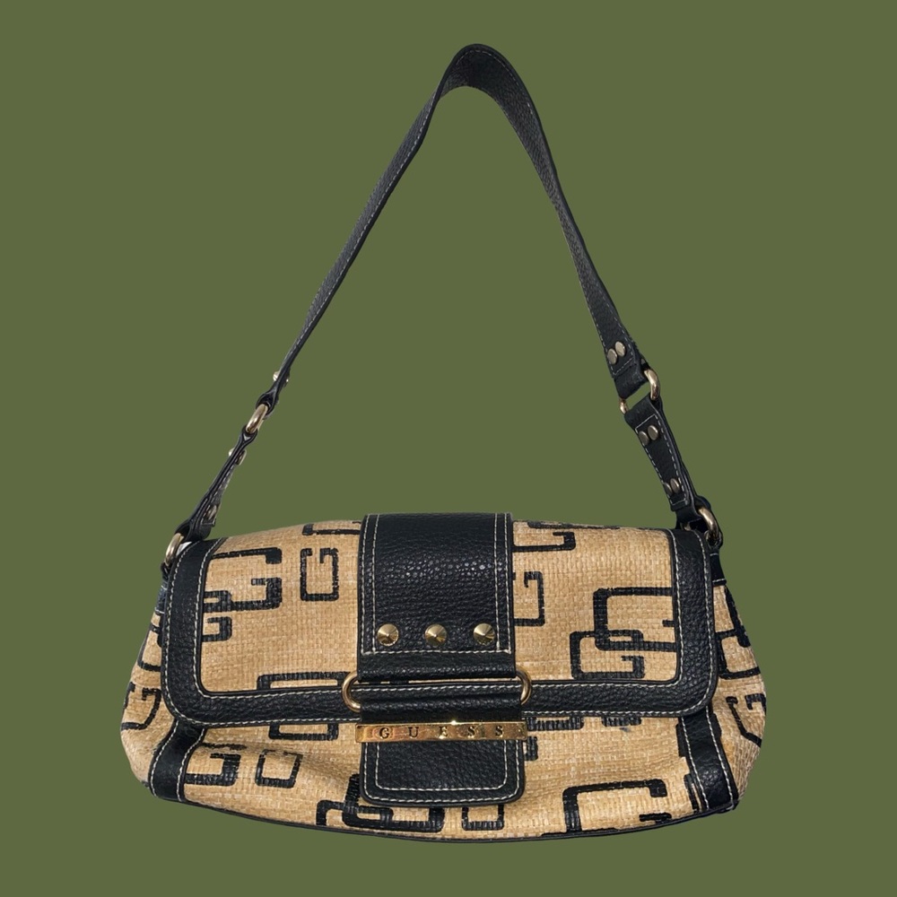 Vintage Guess Y2k monogram shoulder bag